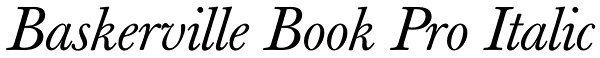Baskerville Book Pro Italic Font