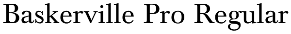 Baskerville Pro Regular Font