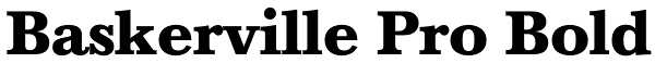 Baskerville Pro Bold Font