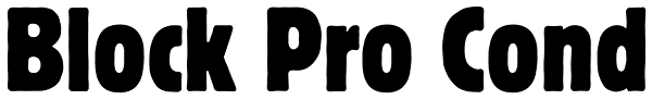 Block Pro Cond Font