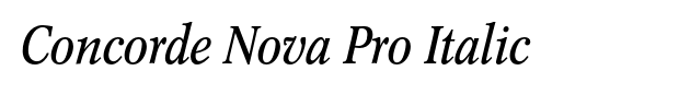 Concorde Nova Pro Italic Font