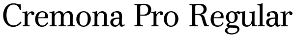 Cremona Pro Regular Font