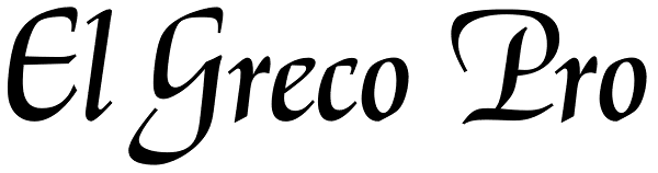 El Greco Pro Font