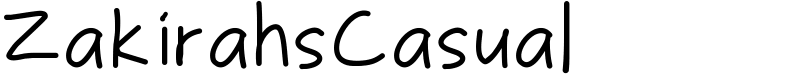 ZakirahsCasual Font