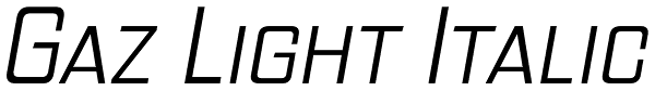 Gaz Light Italic Font