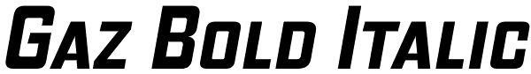 Gaz Bold Italic Font