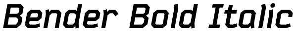 Bender Bold Italic Font