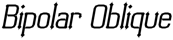 Bipolar Oblique Font