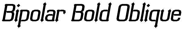 Bipolar Bold Oblique Font