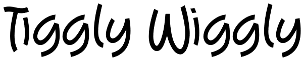 Tiggly Wiggly Font