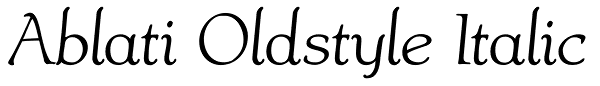 Ablati Oldstyle Italic Font