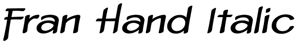 Fran Hand Italic Font