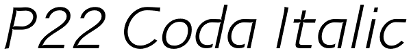 P22 Coda Italic Font