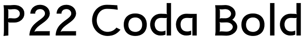 P22 Coda Bold Font