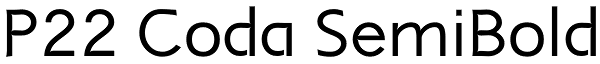 P22 Coda SemiBold Font