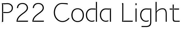 P22 Coda Light Font