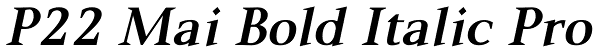 P22 Mai Bold Italic Pro Font