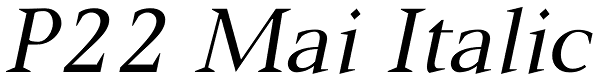 P22 Mai Italic Font