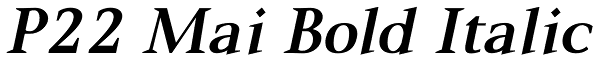 P22 Mai Bold Italic Font