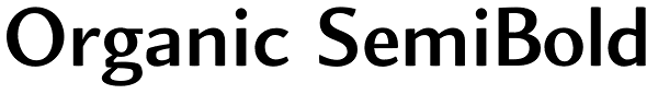 Organic SemiBold Font