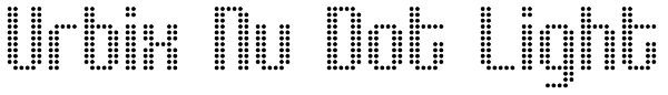 Urbix Nu Dot Light Font