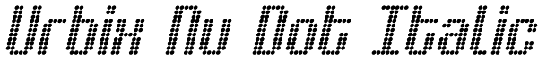 Urbix Nu Dot Italic Font