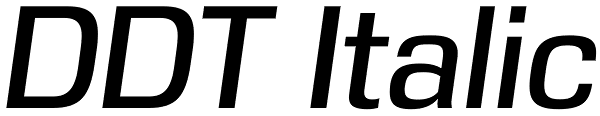 DDT Italic Font