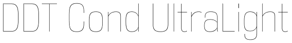 DDT Cond UltraLight Font