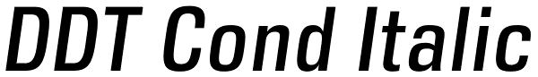 DDT Cond Italic Font