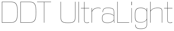 DDT UltraLight Font