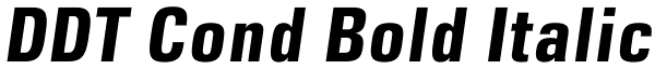 DDT Cond Bold Italic Font