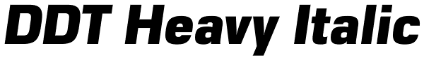 DDT Heavy Italic Font