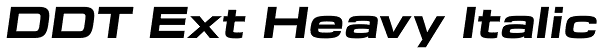 DDT Ext Heavy Italic Font