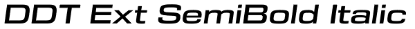 DDT Ext SemiBold Italic Font