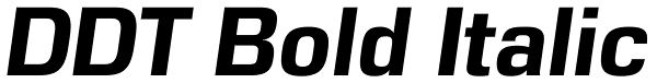 DDT Bold Italic Font