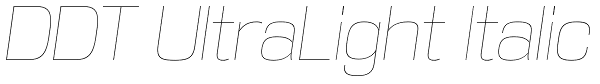 DDT UltraLight Italic Font