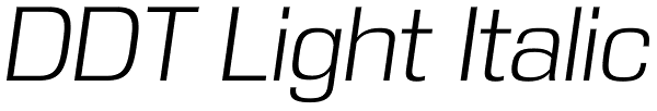 DDT Light Italic Font