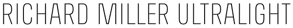 Richard Miller UltraLight Font