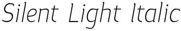 Silent Light Italic Font