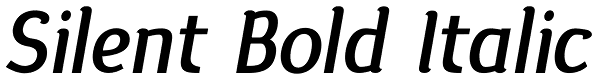 Silent Bold Italic Font