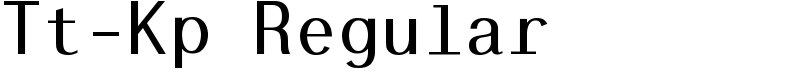 Tt-Kp Regular Font