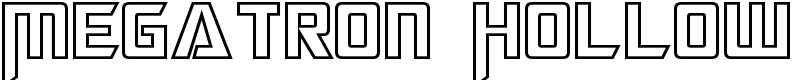 Megatron Hollow Font