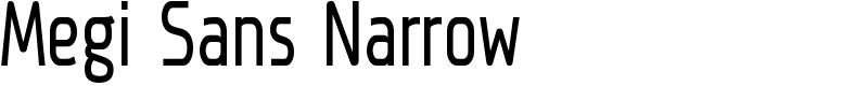 Megi Sans Narrow Font