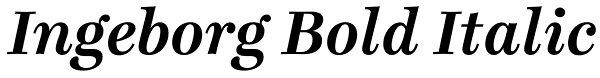 Ingeborg Bold Italic Font