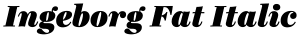 Ingeborg Fat Italic Font