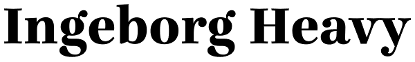 Ingeborg Heavy Font