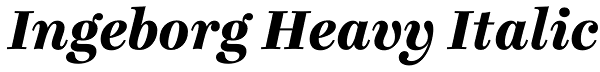 Ingeborg Heavy Italic Font