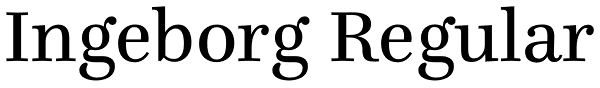 Ingeborg Regular Font