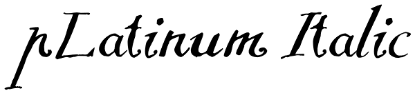 pLatinum Italic Font