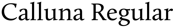 Calluna Regular Font